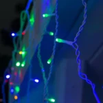 Гирлянда бахрома светодиодная, 25 м, цвет свечения - мульти с мерцанием, белый провод — изображение 2